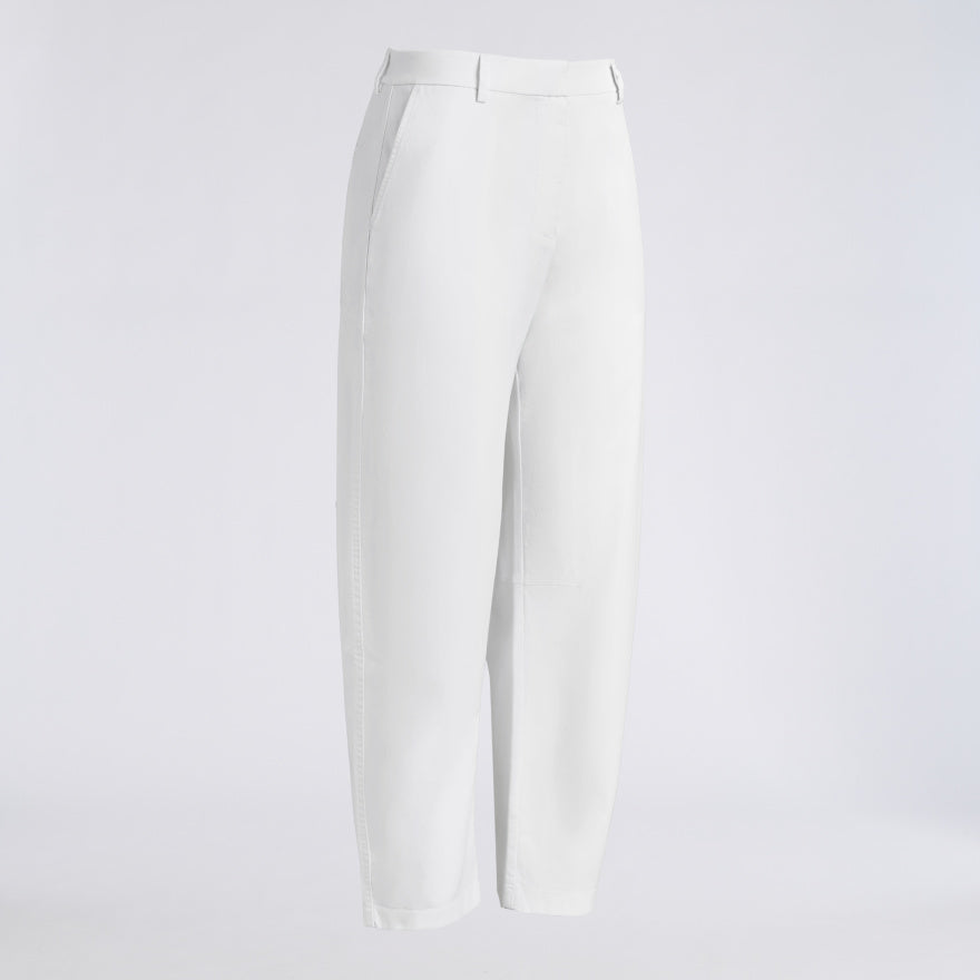LTD RELEASE STRETCH COTTON GABARDINE BARREL LEG TROUSER - US 4002