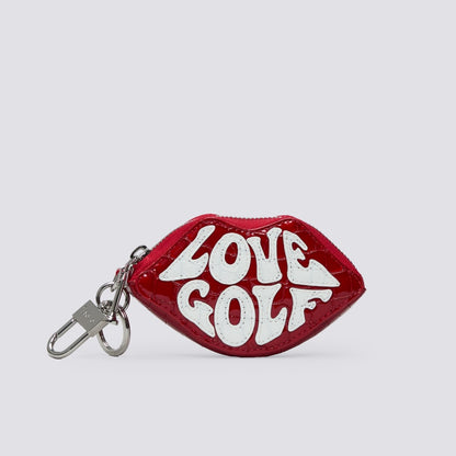LOVE G CROC-EMBOSSED LEATHER COIN PURSE KEYCHAIN - US 7275