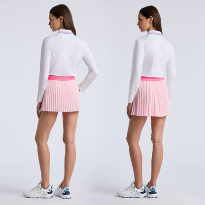 MICROPLEAT STRETCH WOVEN HIGHWAISTED SKORT - US 6935