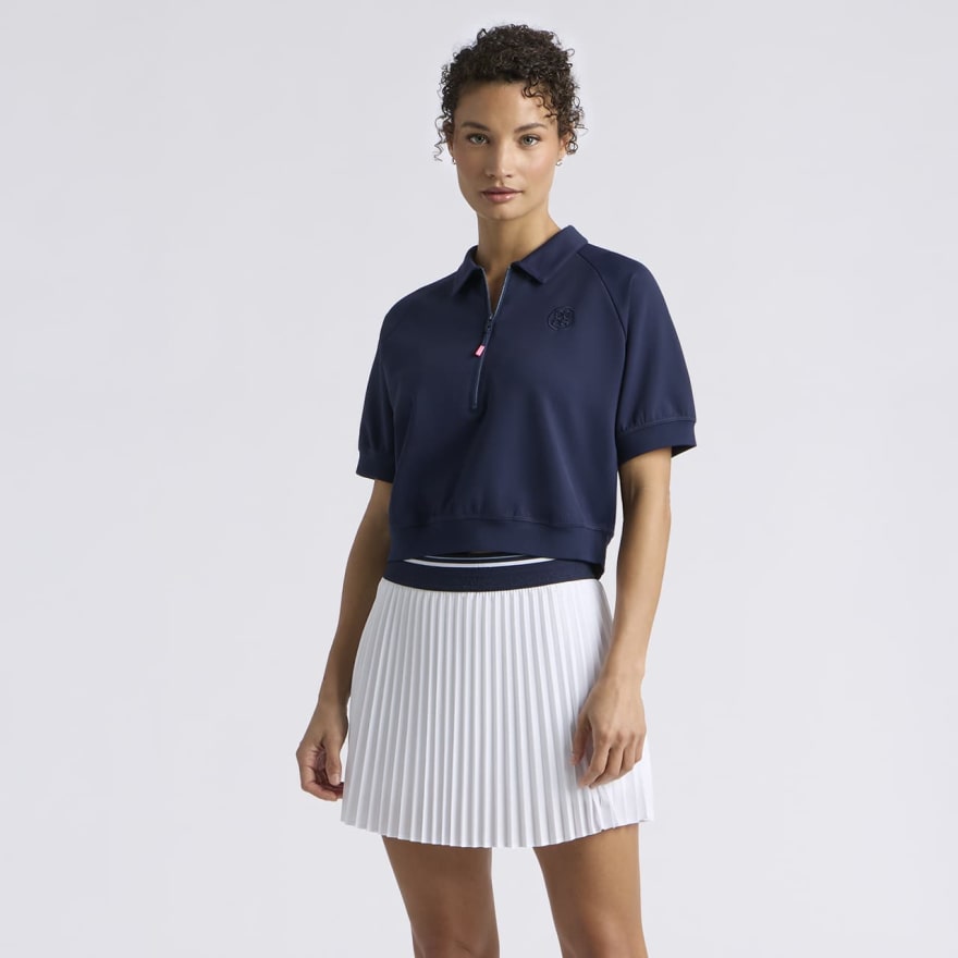 MICROPLEAT STRETCH WOVEN HIGHWAISTED SKORT - US 7173