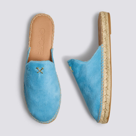 WOMEN'S METAL TEES PONY HAIR ESPADRILLE - US 4963