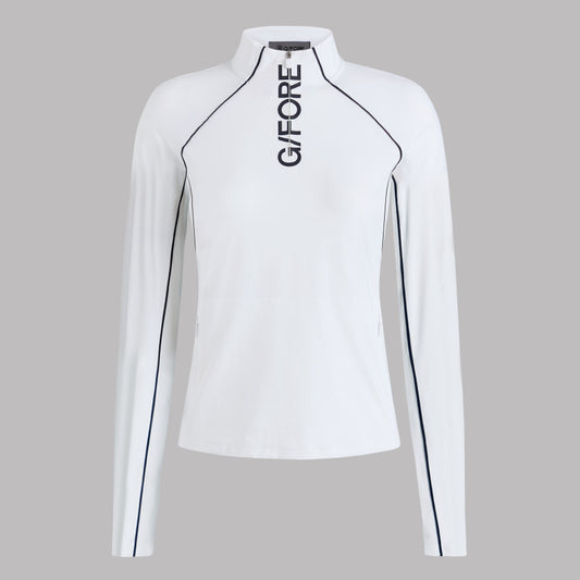 CONTRAST MESH SILKY TECH NYLON 1/4 ZIP PULLOVER - US 3034
