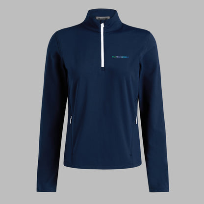 PRAY FOR BIRDIES BRUSHED BACK STRETCH 1/4 ZIP PULLOVER - US 2649