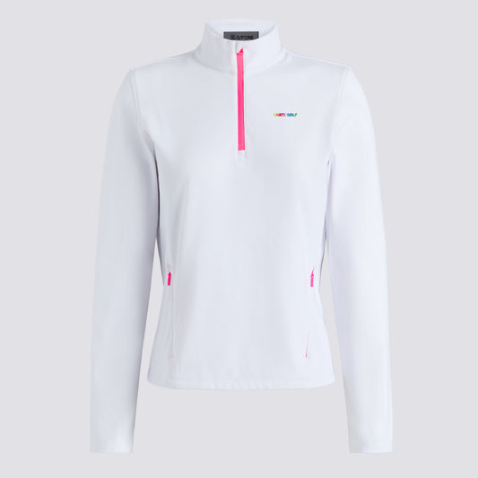I HATE GOLF BRUSHED BACK STRETCH 1/4 ZIP PULLOVER - US 1281