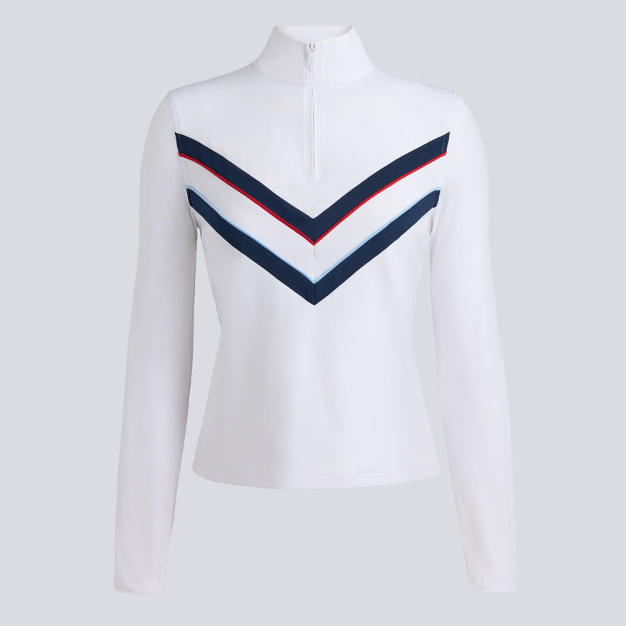 CHEVRON TECH JERSEY 1/4 ZIP PULLOVER - US 0824