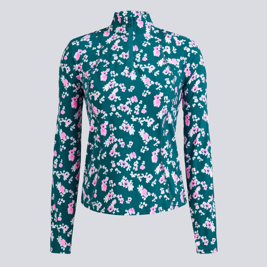 BLOSSOM SILKY TECH NYLON 1/4 ZIP PULLOVER - US 2461