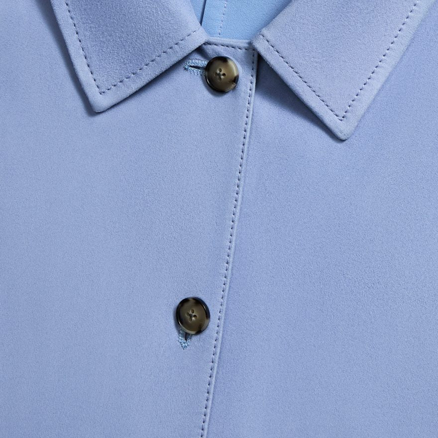 RELAXED FIT SUEDE SHIRT JACKET - US 6675