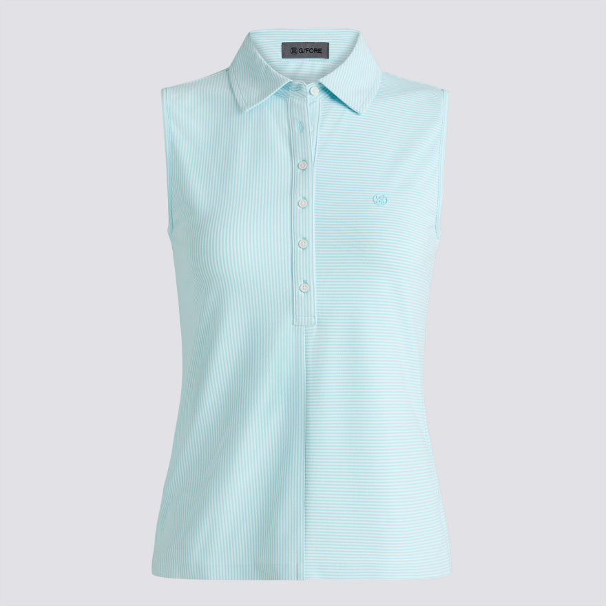 FEEDER STRIPE TECH PIQUÉ SLEEVELESS POLO - US 8132