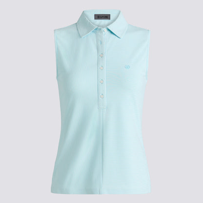 FEEDER STRIPE TECH PIQUÉ SLEEVELESS POLO - US 8132