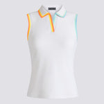JOHNNY COLLAR RIBBED TECH SLEEVELESS POLO - US 9585