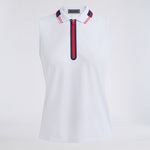 CONTRAST TECH PIQUÉ SLEEVELESS POLO - US 5272