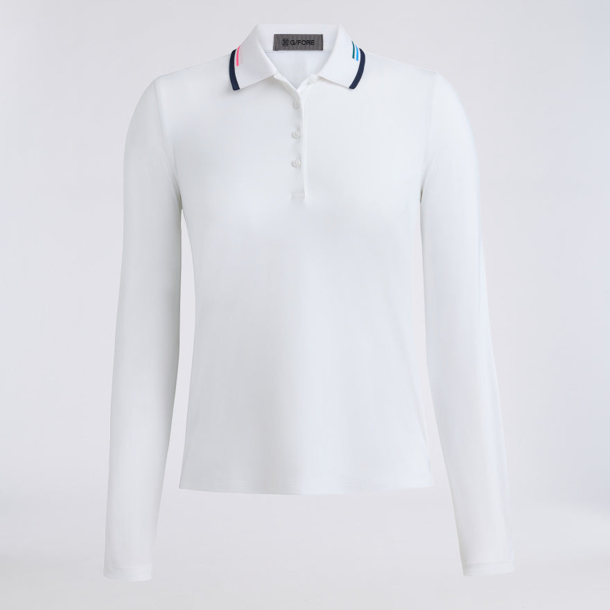 SILKY TECH NYLON LONG SLEEVE POLO - US 4604