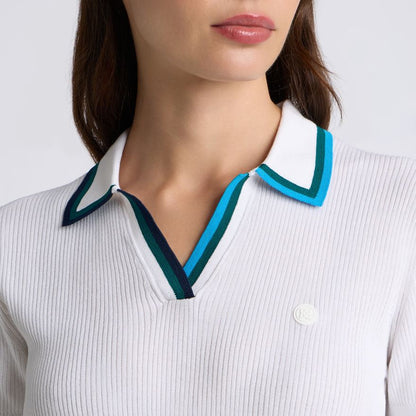 JOHNNY COLLAR COTTON BLEND RIB POLO - US 6522