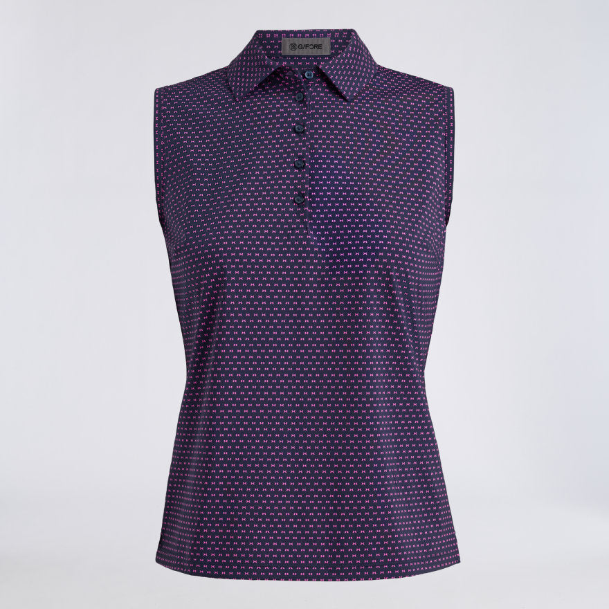 GEO 2 SILKY TECH NYLON SLEEVELESS POLO - US 3082