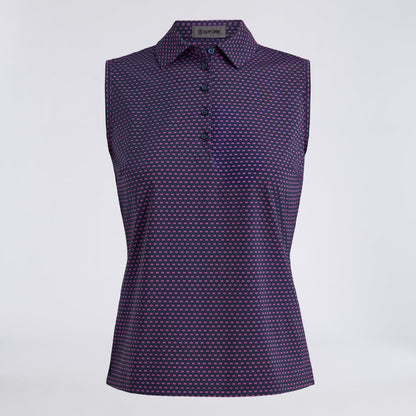 GEO 2 SILKY TECH NYLON SLEEVELESS POLO - US 3082