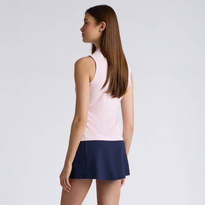 PLEATED COLLAR SILKY TECH NYLON SLEEVELESS POLO - US 2008
