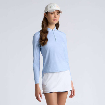GEO 2 SILKY TECH NYLON LONG SLEEVE 1/4 ZIP POLO - US 7480