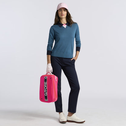 COLOUR BLOCK MERINO WOOL SWEATER POLO - US 7054