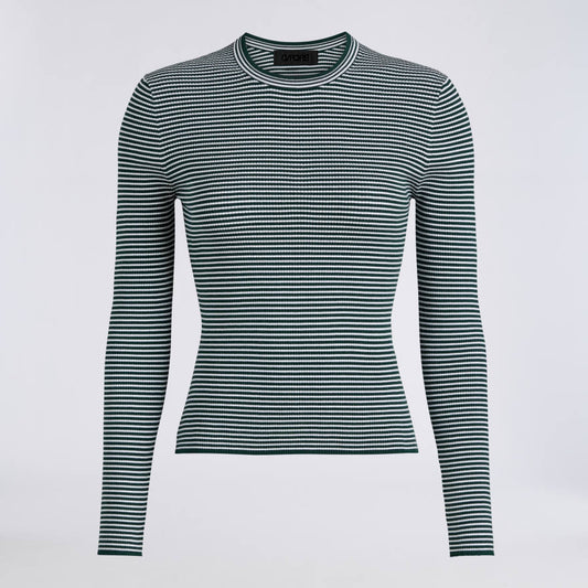 STRIPE RIB FITTED CREWNECK - US 1804