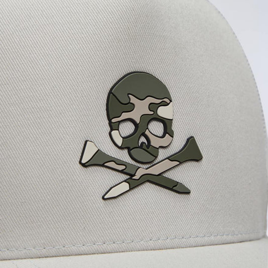 CAMO SKULL & TEES TALL TRUCKER HAT - US 3295