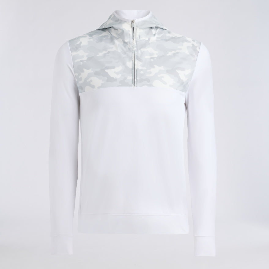 CAMO BRUSHED BACK TECH TERRY 1/4 ZIP HOODIE - US 6967