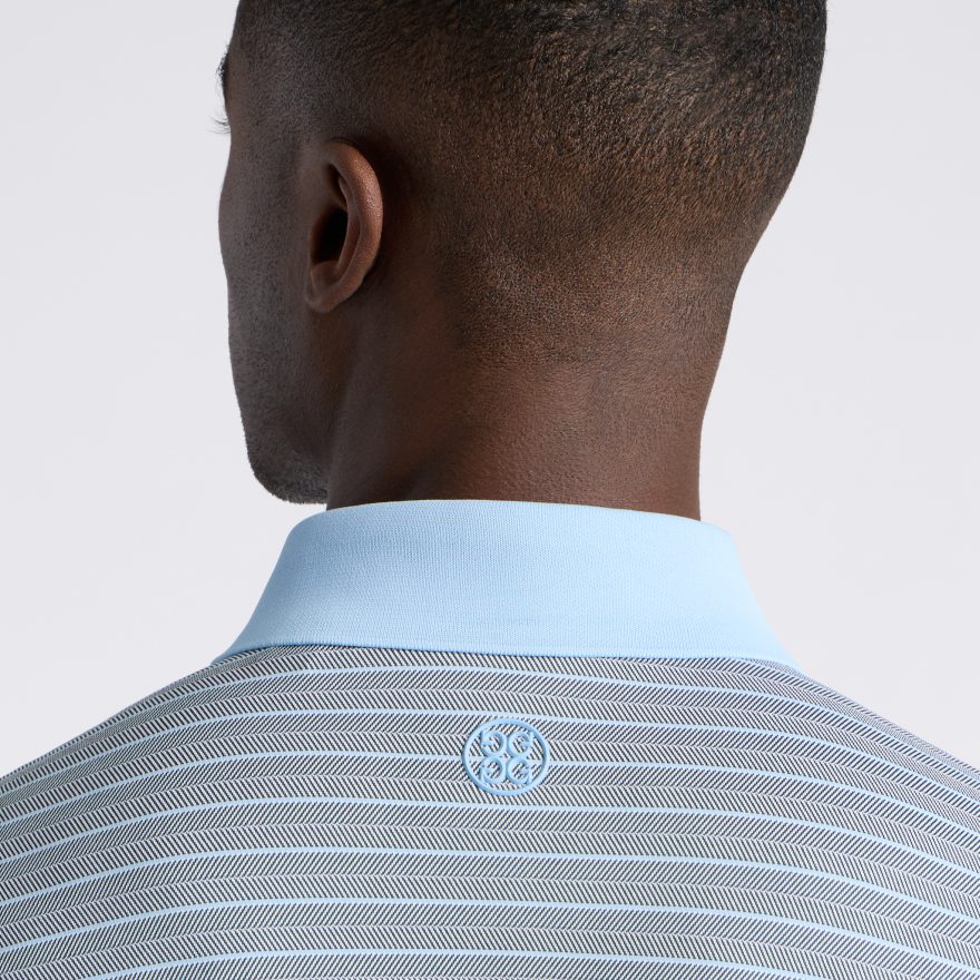 HERRINGBONE STRIPE TECH JERSEY POLO - US 6509
