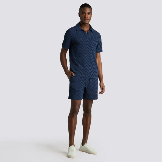 LTD RELEASE SWELL TERRY JACQUARD POLO - US 3495