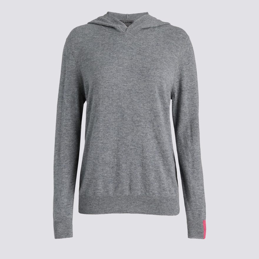 CASHMERE HOODED SWEATER - US 4915