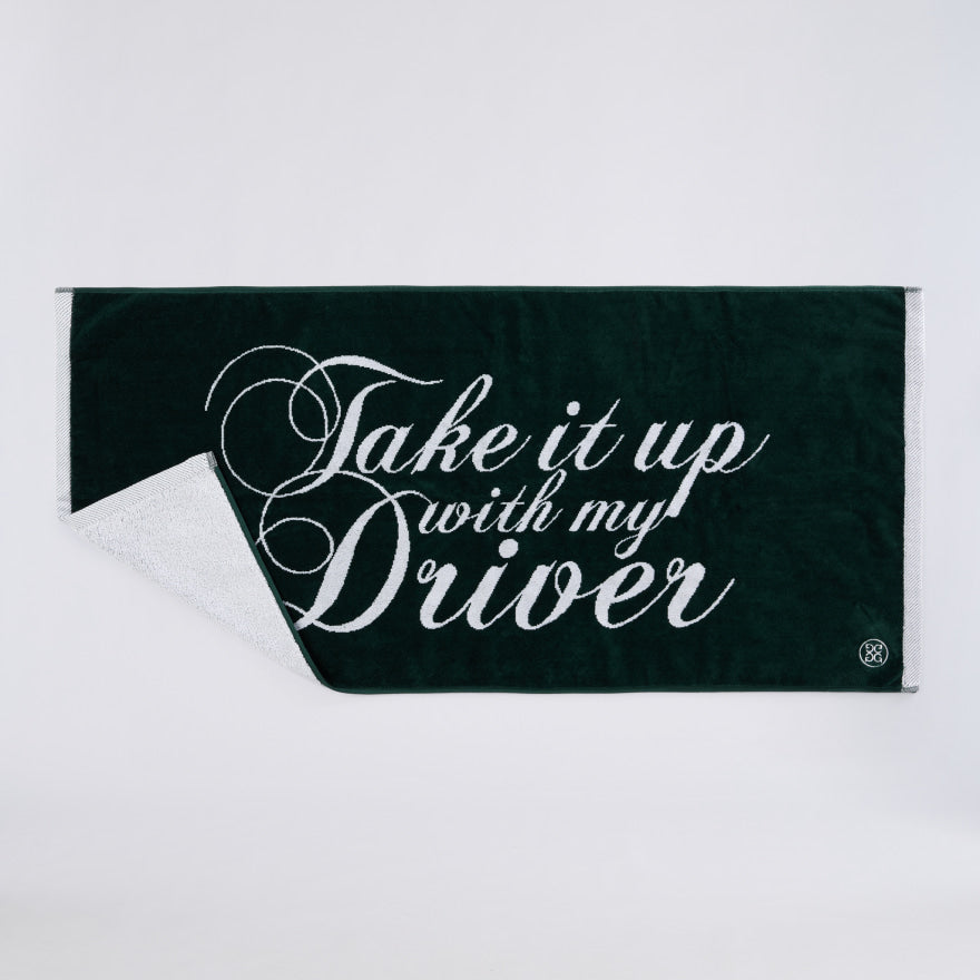 TAKE IT UP WITH MY DRIVER GOLF TOWEL - US 9368